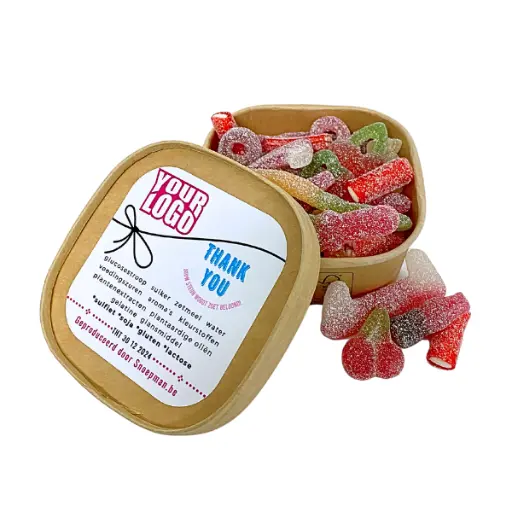 Een crowdfunding opstarten met een zure/gesuikerde snoepmix (250 gram)