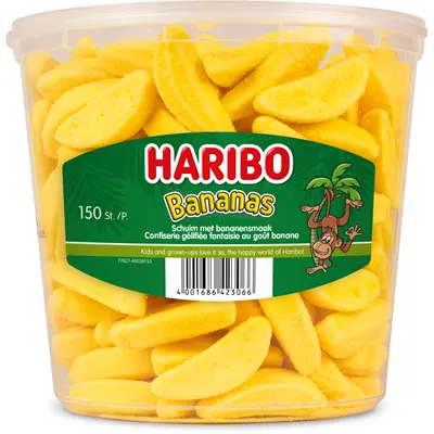 HARIBO Bananen (150 stuks) (1,05 kg)